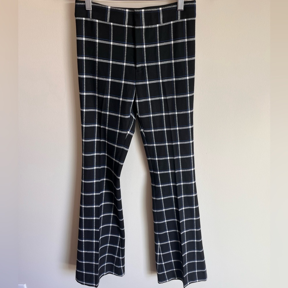 10 Crosby Derek Lam Women's Black White and Blue Trouser Pants Size 0 Designer